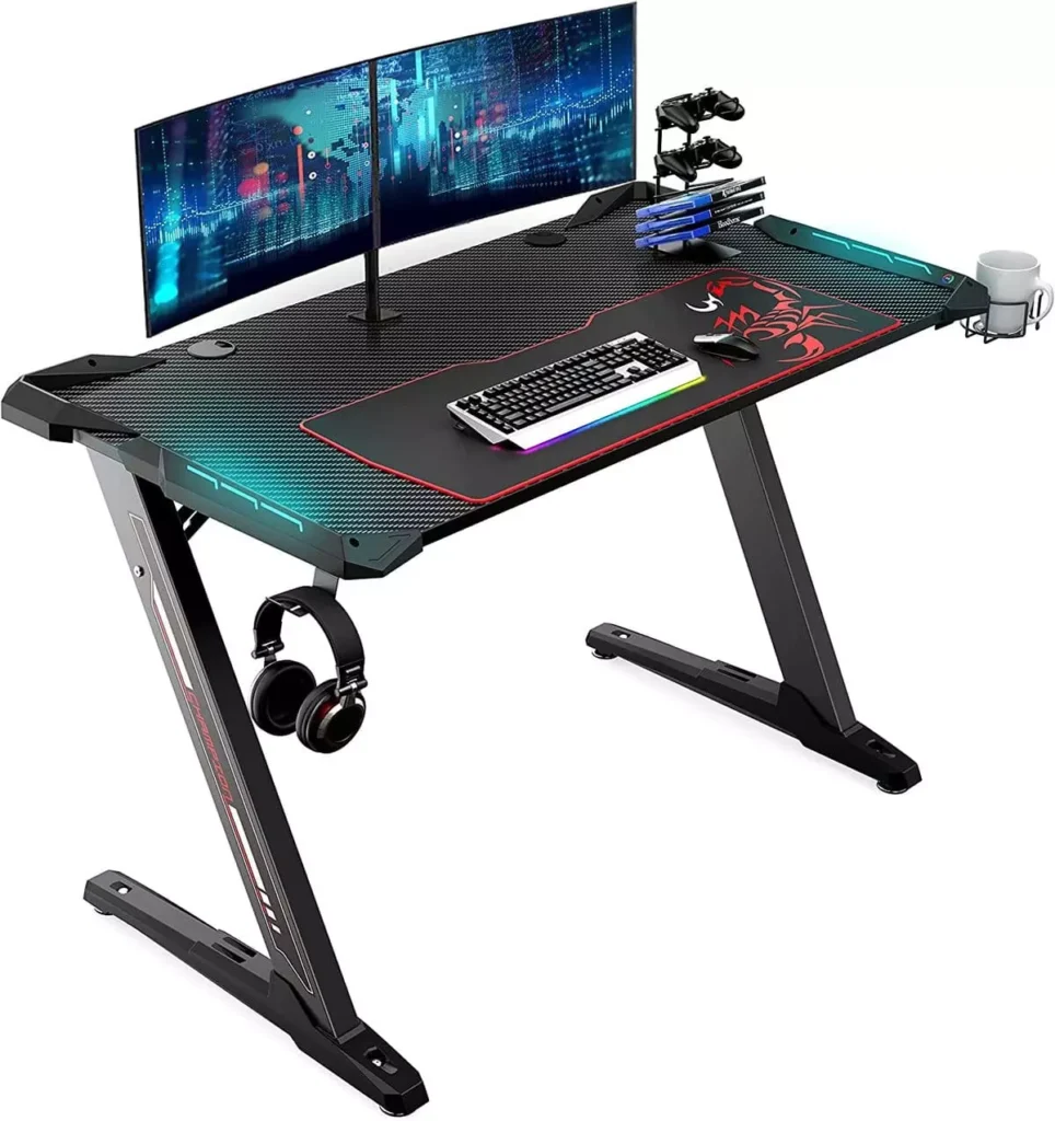 EUREKA ERGONOMIC Gaming Tisch Z1S